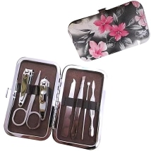 7-Pc. Manicure Kit in Deluxe Floral Case
