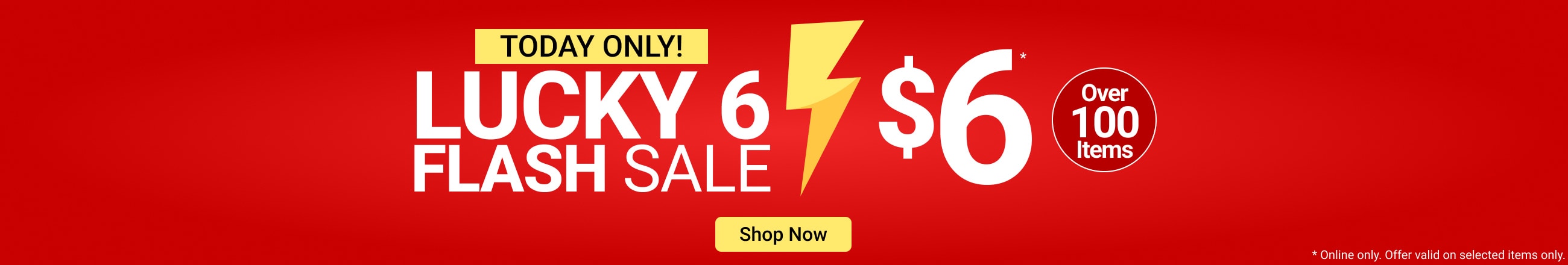 Shop $6 Flash sale