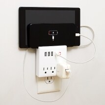 USB and Outlet with Phone Holder