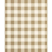 Indoor/Outdoor Buffalo Plaid Rug Collection - Beige 5 ft. 3 in. x 7 ft. 6 in.
