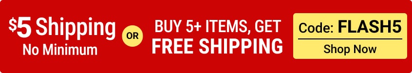 $5 shipping or buy 5+ items get free shipping - Shop now